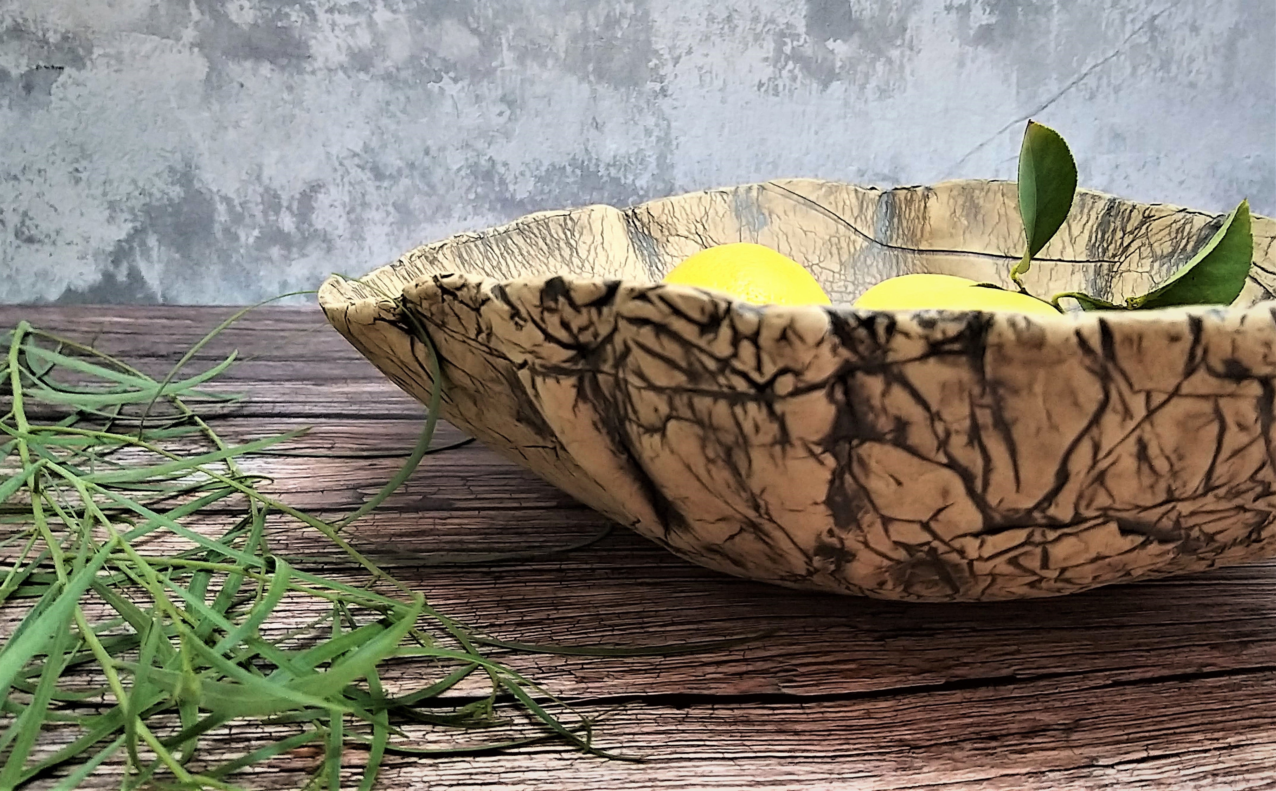 Unique Ceramic Fruit Bowl: Extra Large 5-13 Inch Modern Pottery