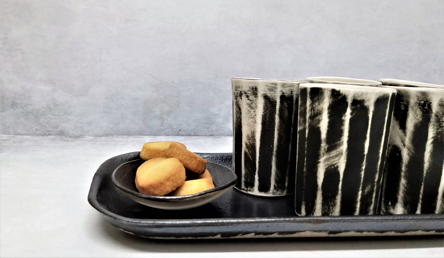 Ceramic handmade serving set