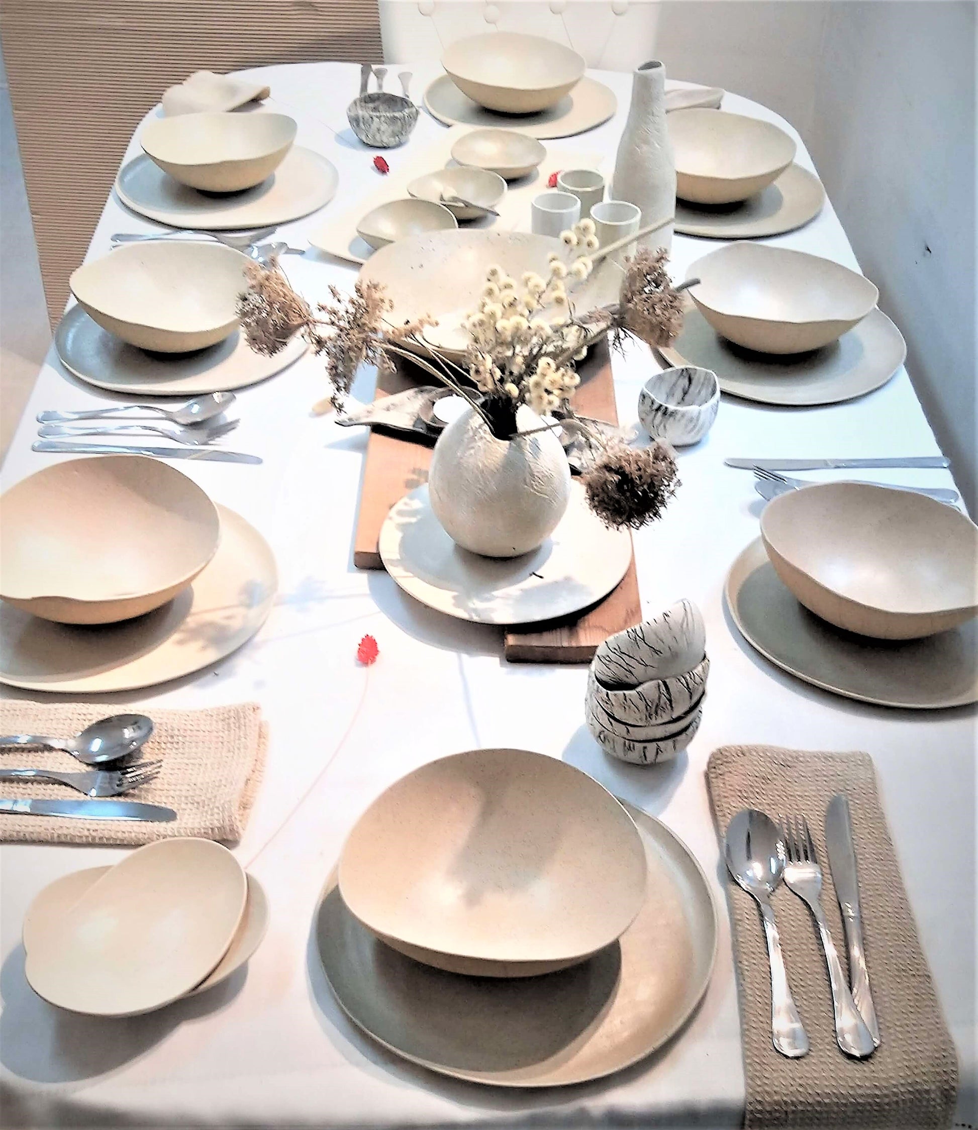 Stoneware Dinnerware Set For 8