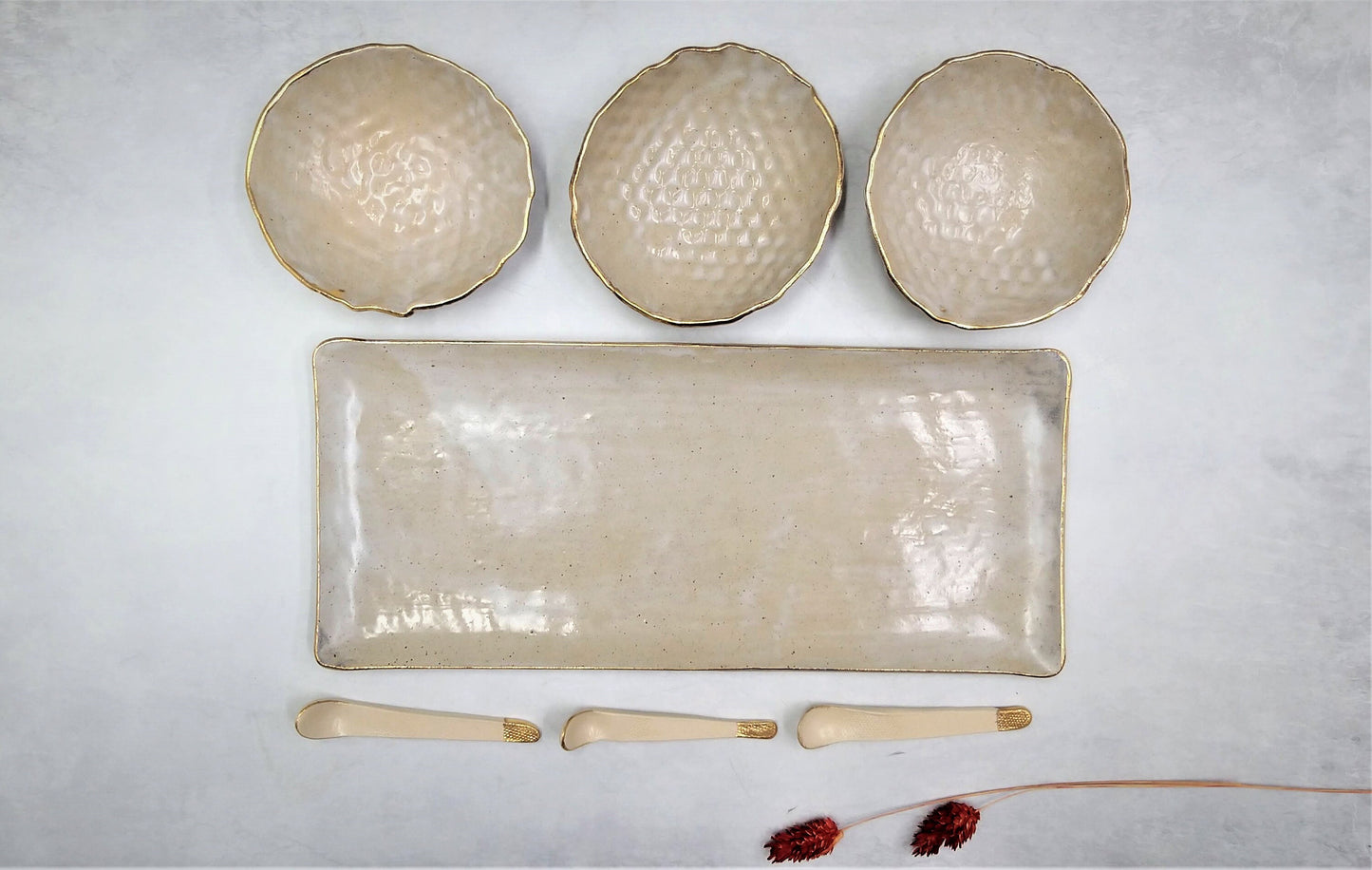 Serving Bowls And Tray Set
