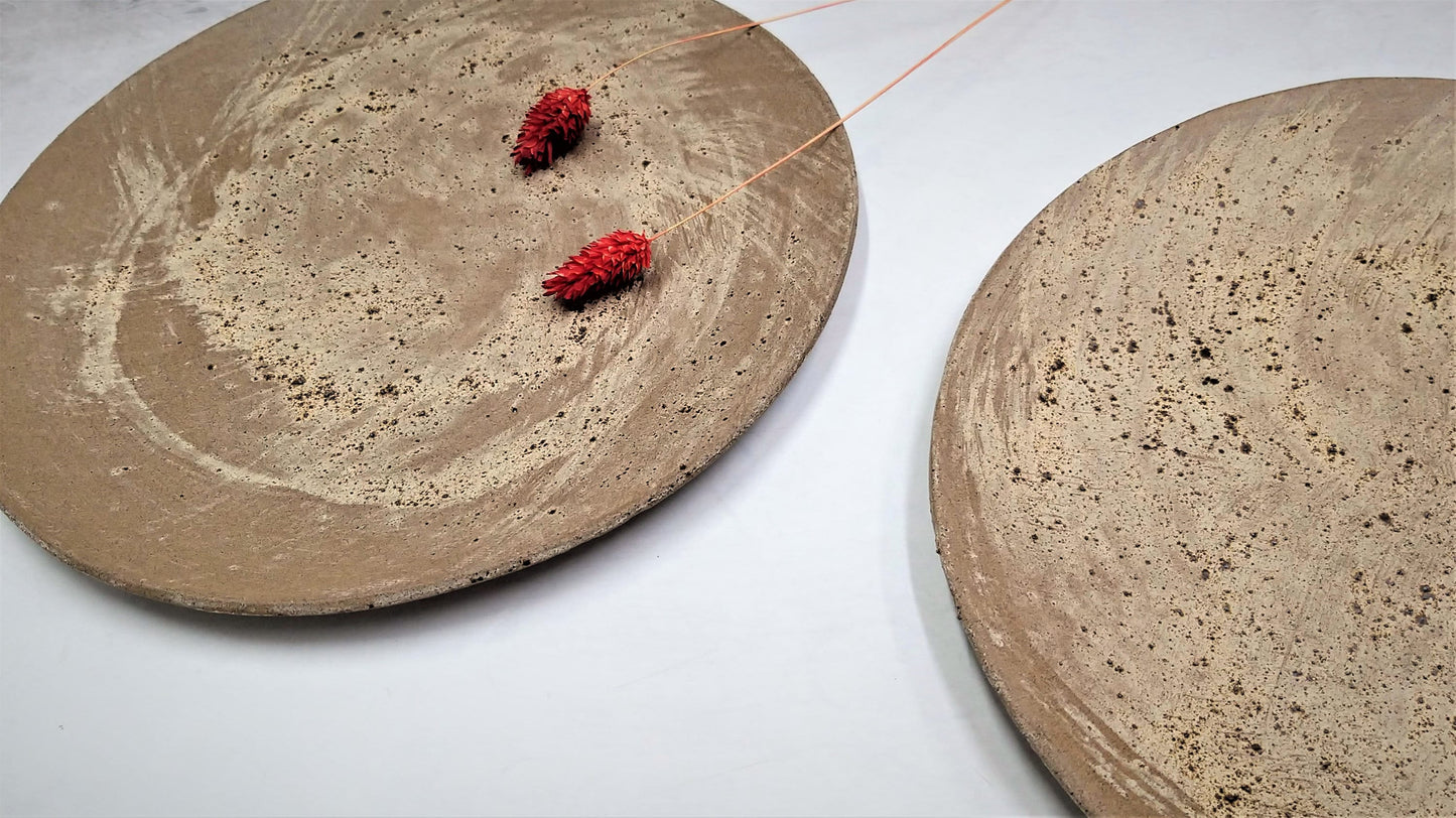 Brown Ceramic Serving Platter