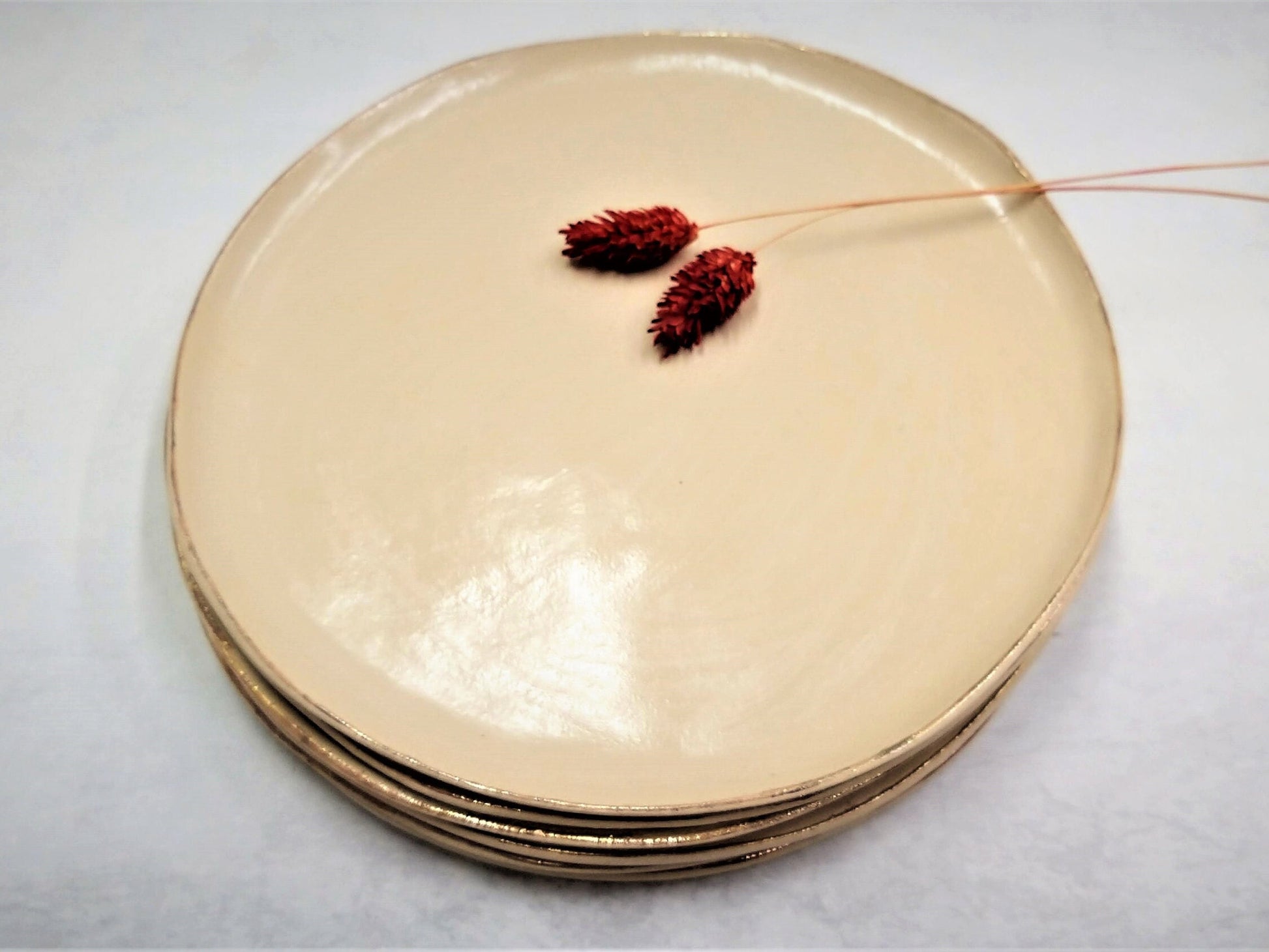 Cream Dinner Plate Set