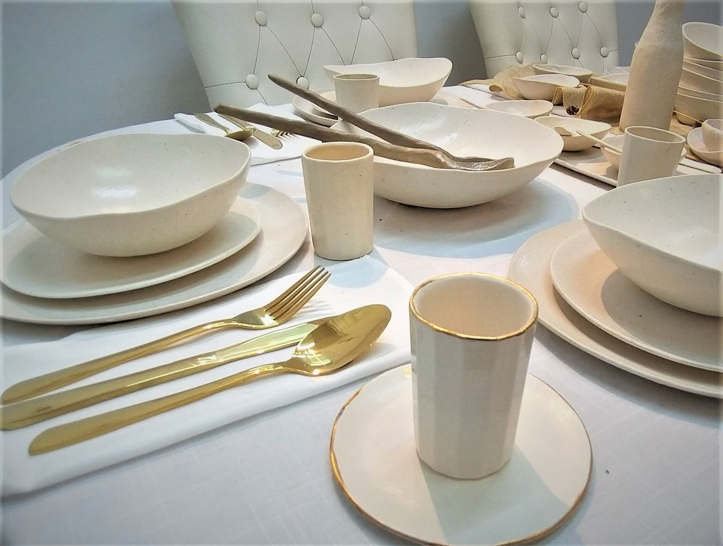 White Earth Tone Plates