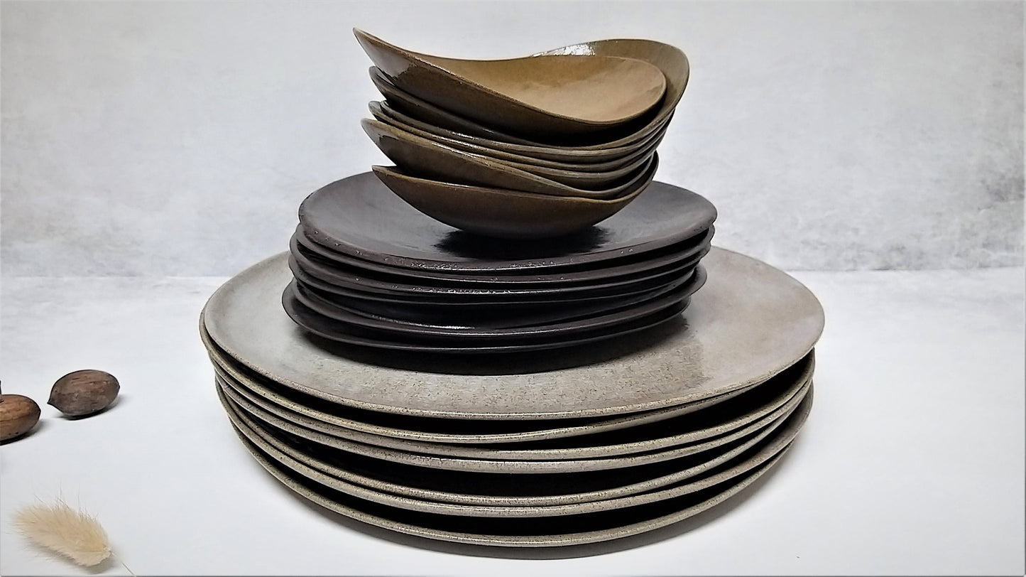 Stoneware Dinnerware Set For 1-18