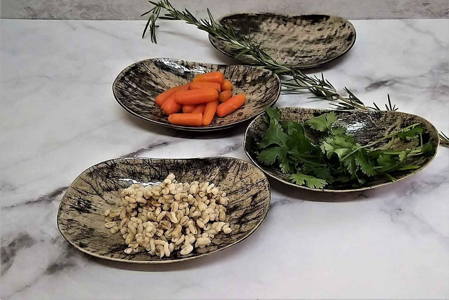 Mini Gray Black Handmade Ceramic Bowls