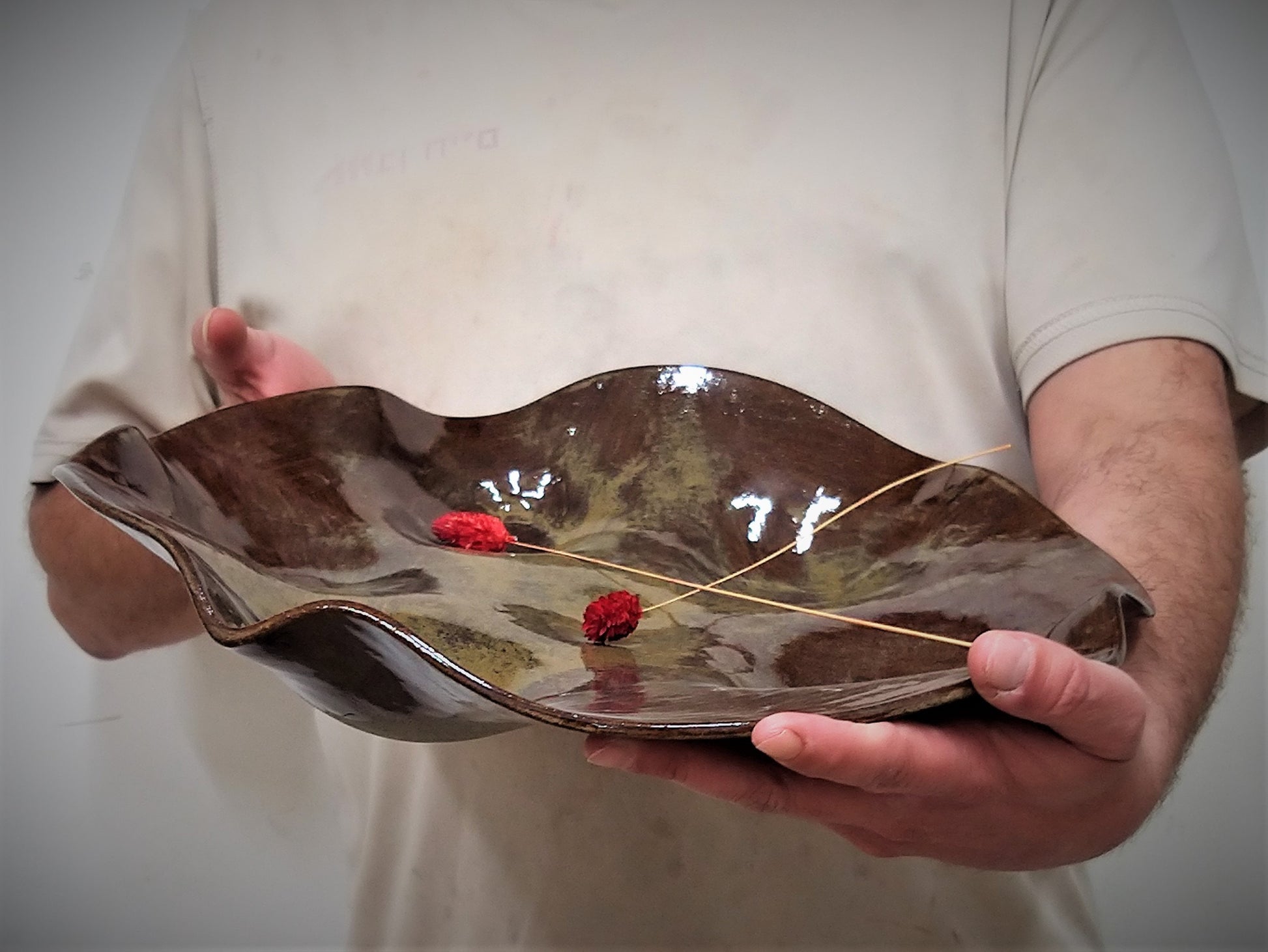 Briwn Green Pesach Seder Plate