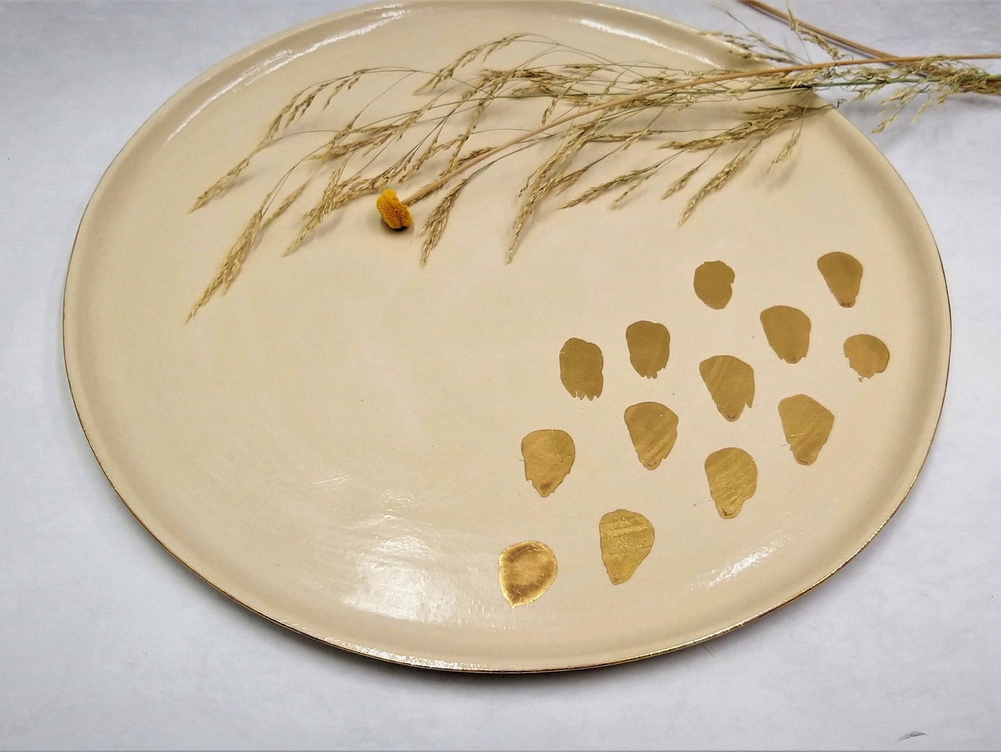 Hand-painted gold dots