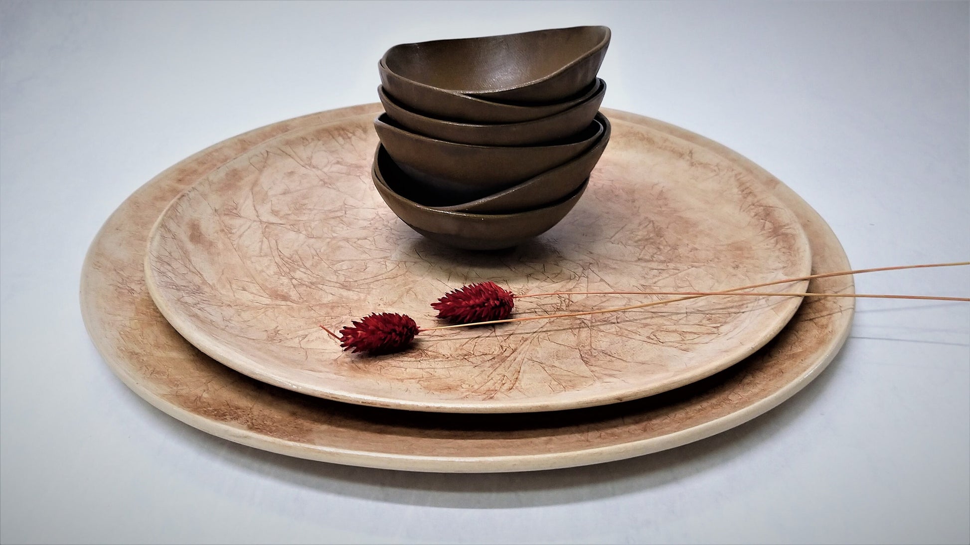 Brown Passover Seder Plate set
