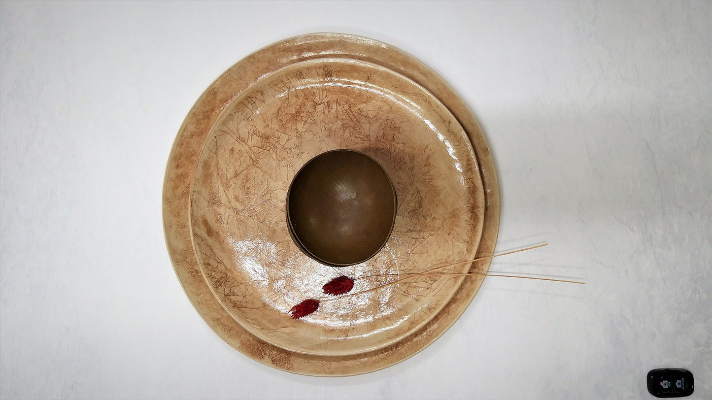 Brown Pesach Seder Plate