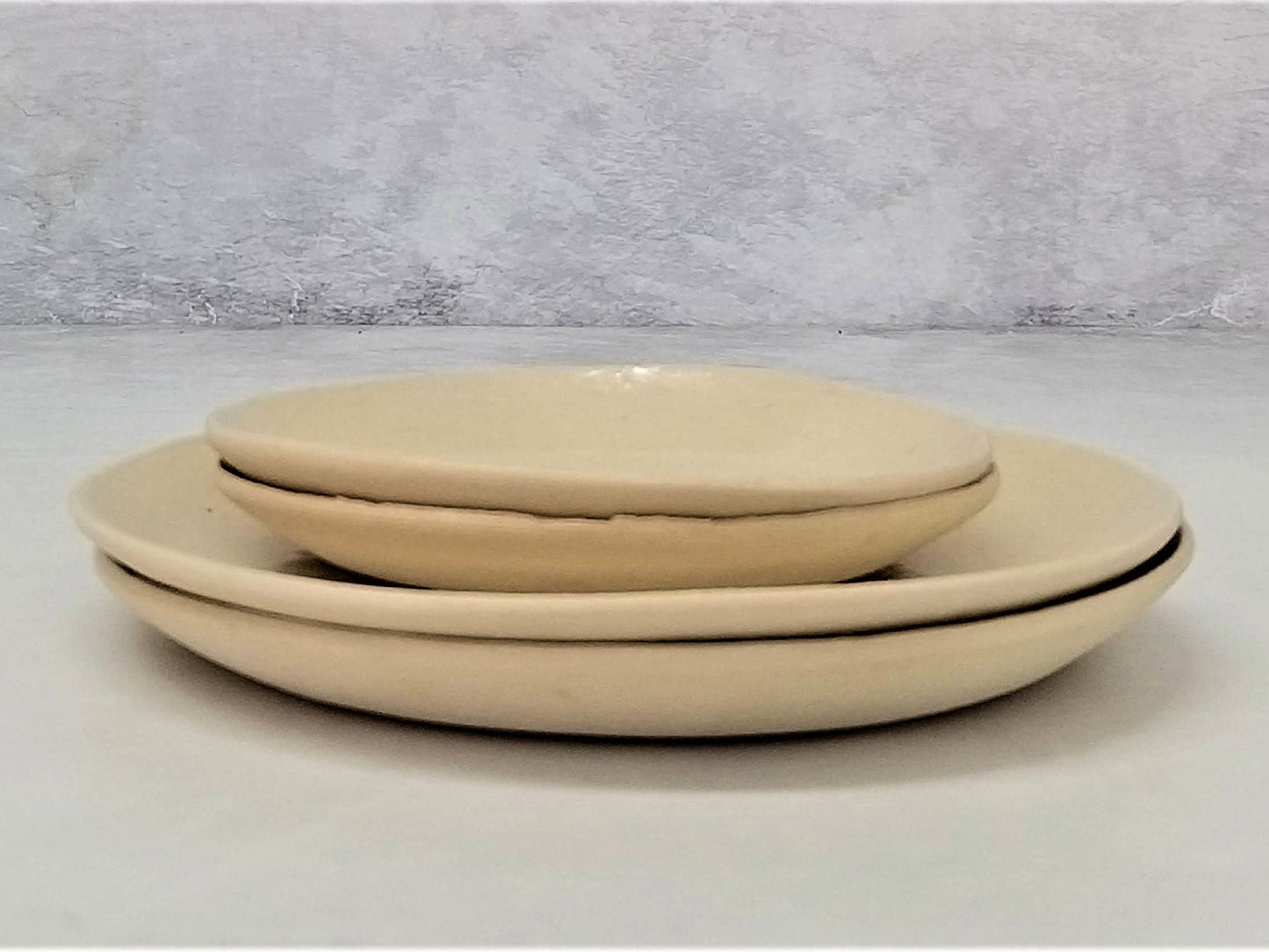 Unique Beige Stoneware Dinnerware