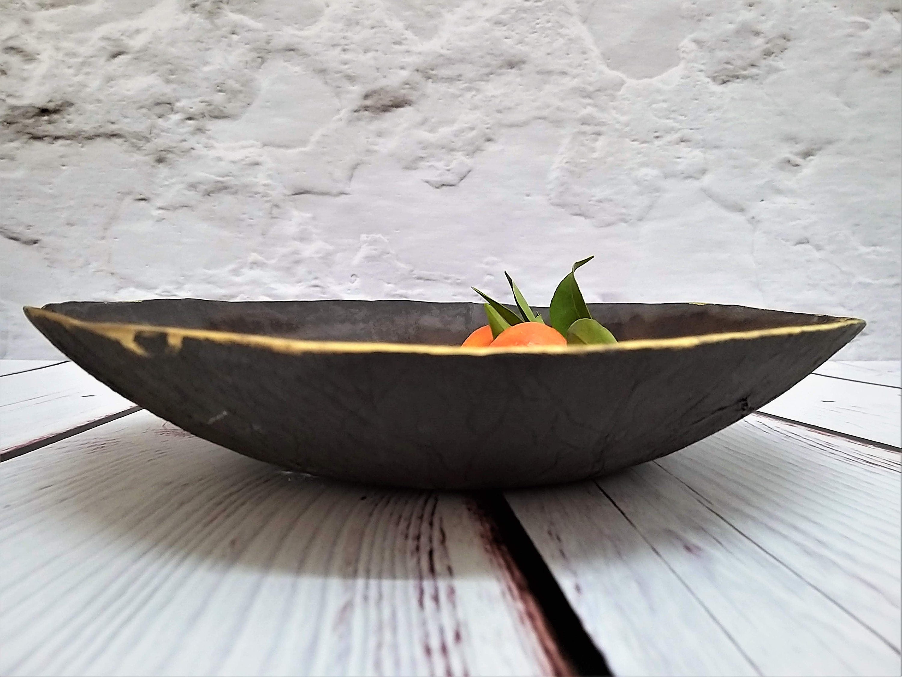Large Ceramic Fruit Bowl: Modern Pottery Centerpiece for Serving and  Decoration