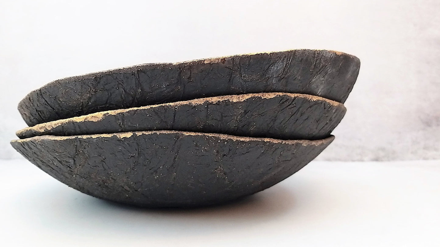 3 Pottery Fruit Bowls