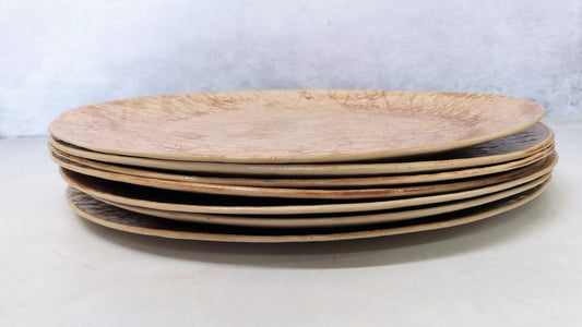 Light brown ceramic plates