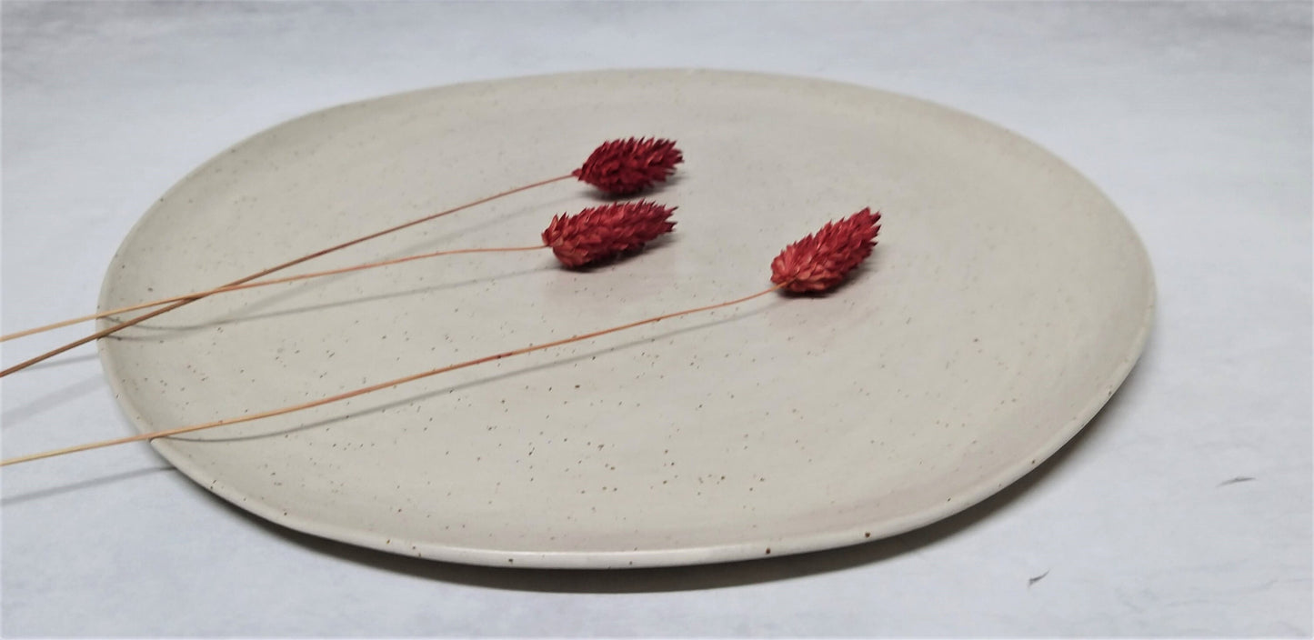 White Stoneware Plate
