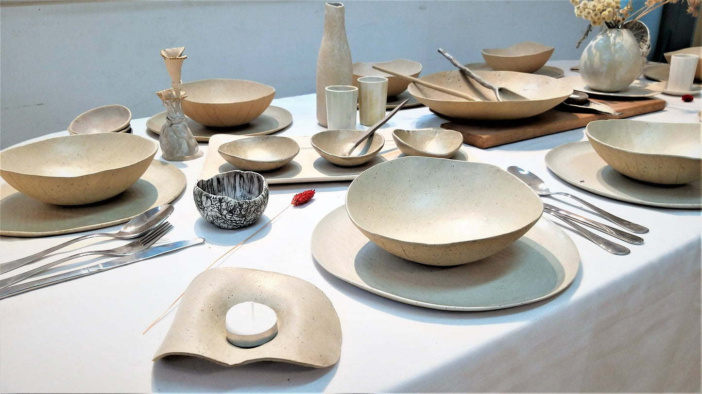 White Handmade Ceramic dinnerware
