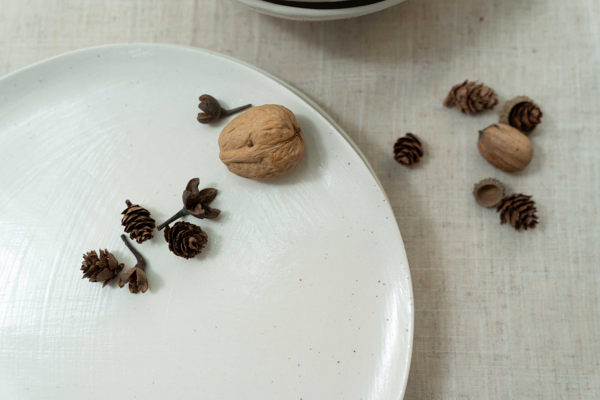 Minimalist handmade dinner plate for main course