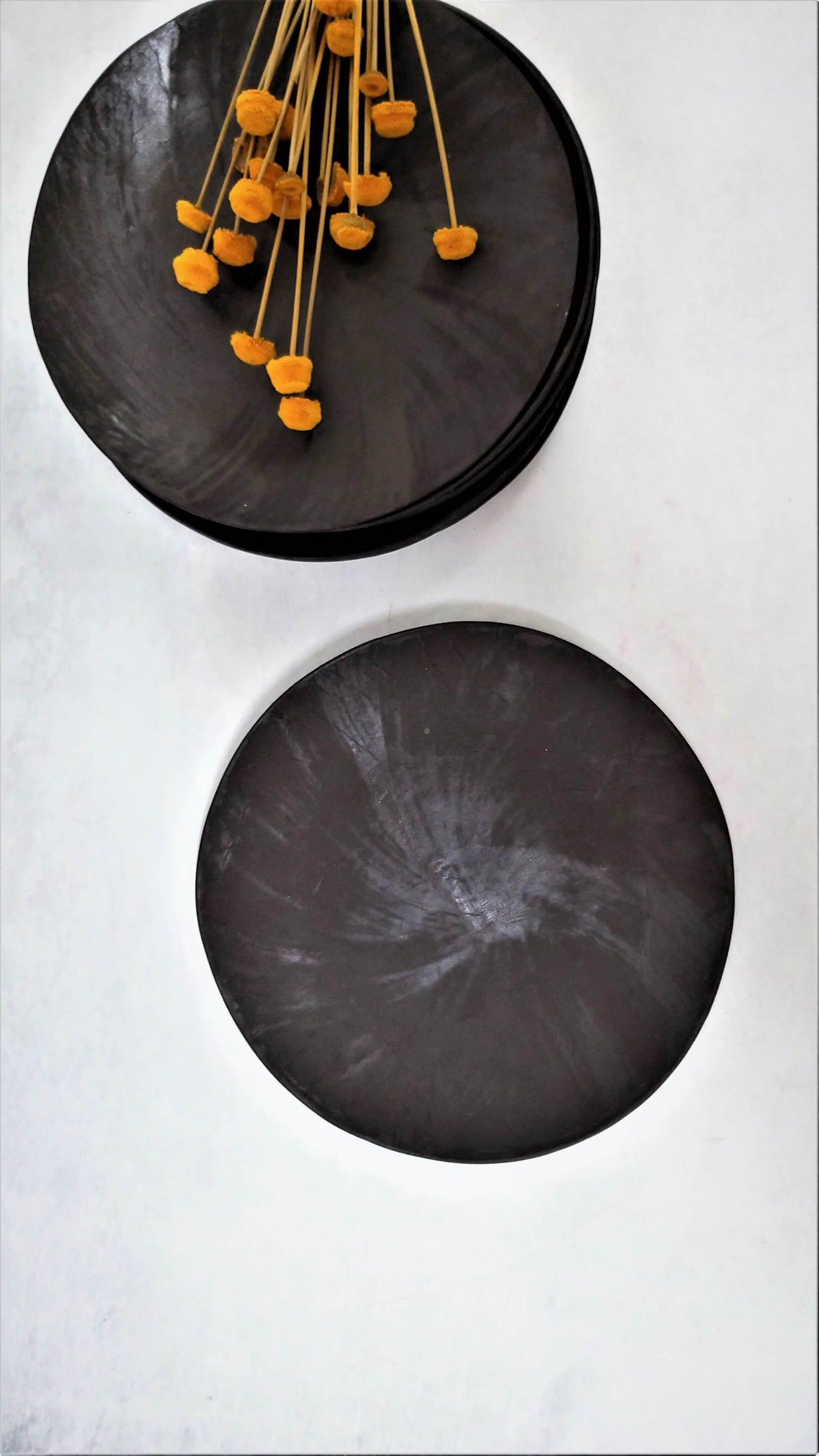 Rustic Black Dinner Plates