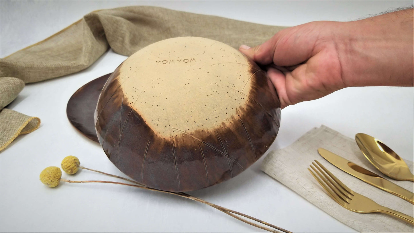back side ceramic bowl