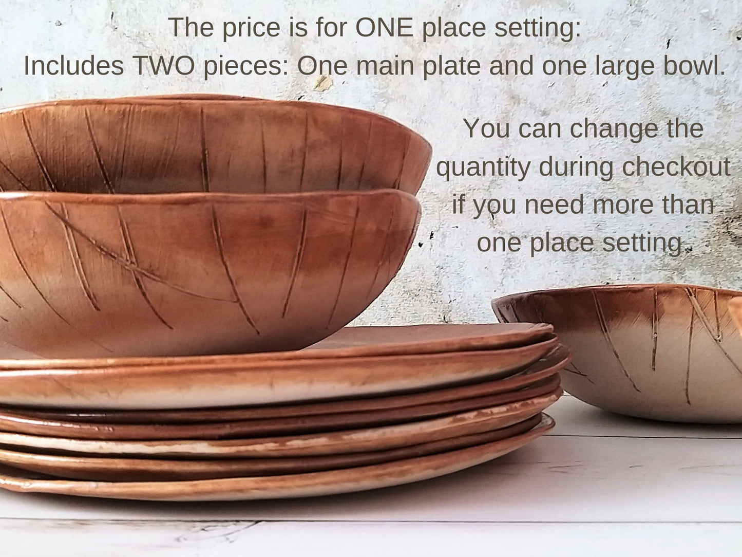 Rustic Stoneware Brown Dinnerware Set - A Modern Ceramic Dish Set