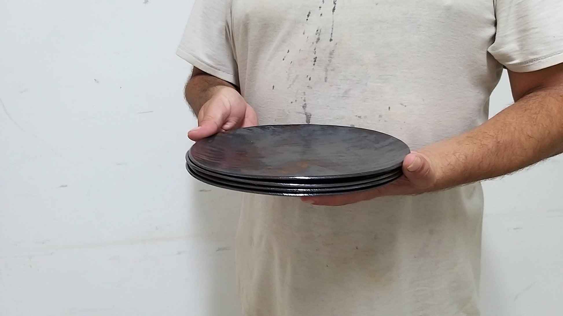 Black Ceramic Handmade Plates