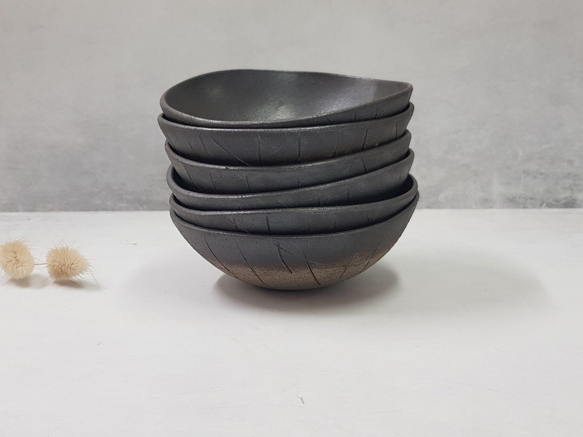 Black Ceramic Bowl Set