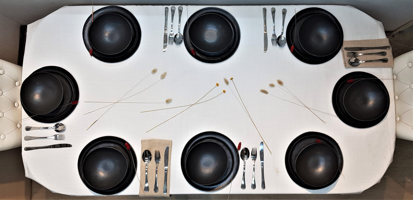 Black Japanese Ceramic Dish Set