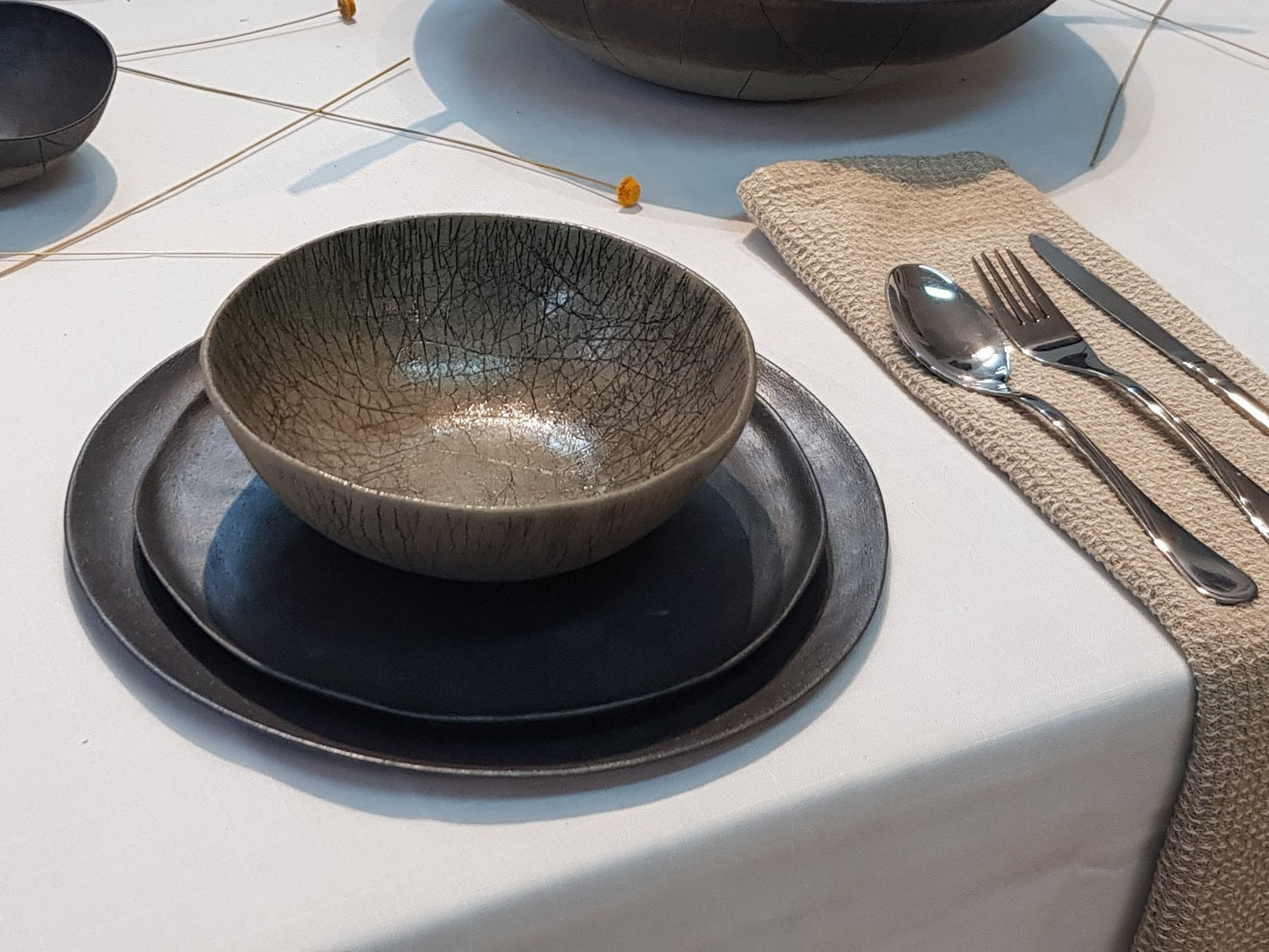 Black Dinnerware Set