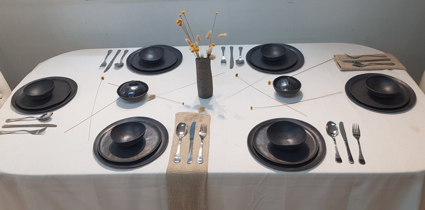 Handmade Ceramic Mid Century Dishware Set