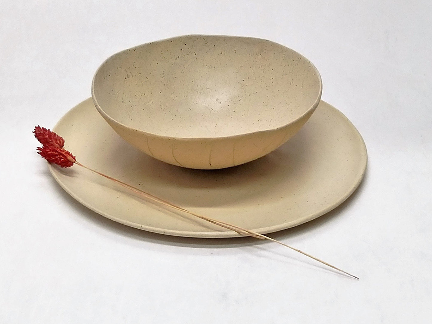 White Handmade Dish Set