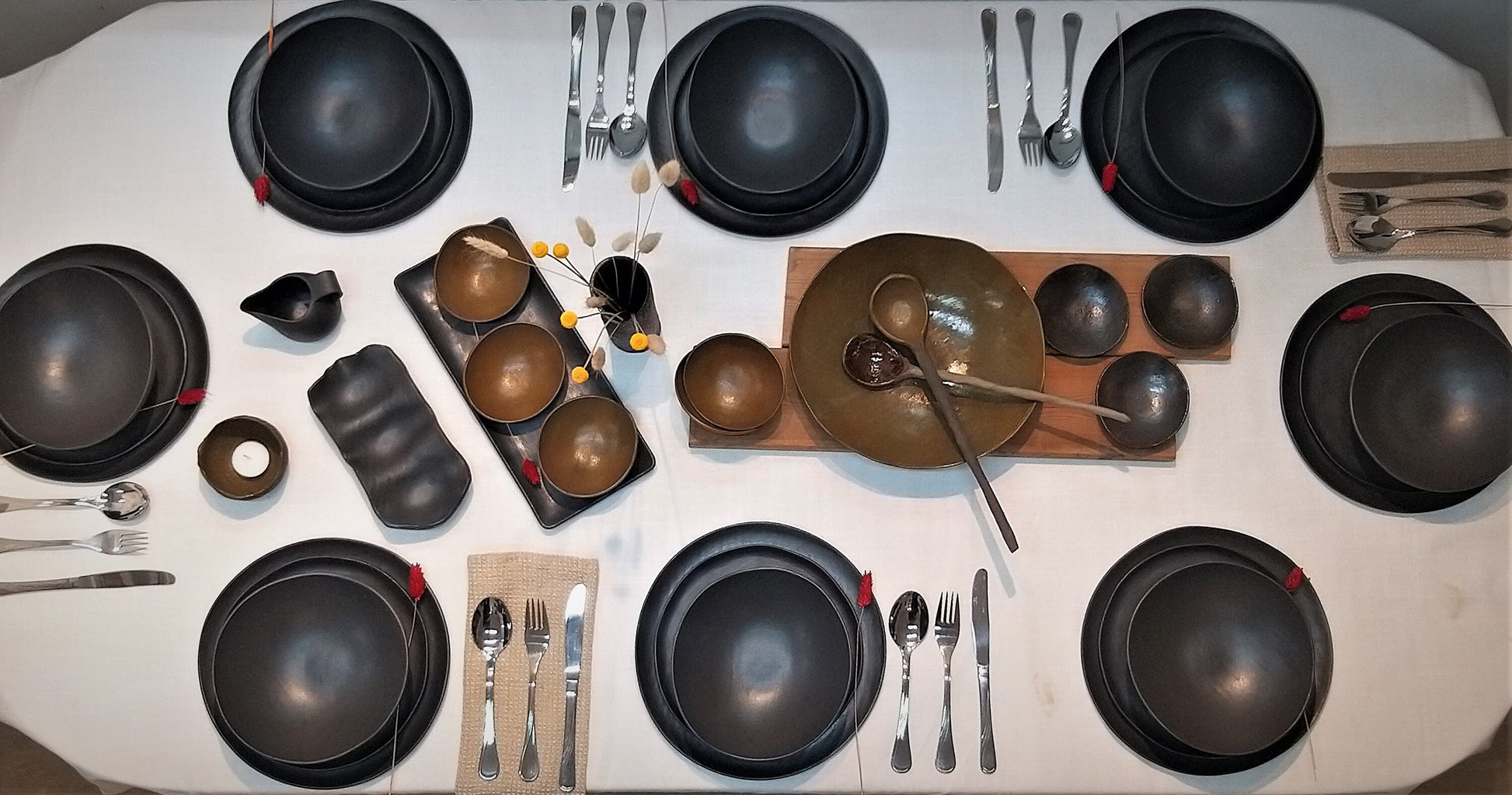 Complete Handmade Ceramic Dinner Set