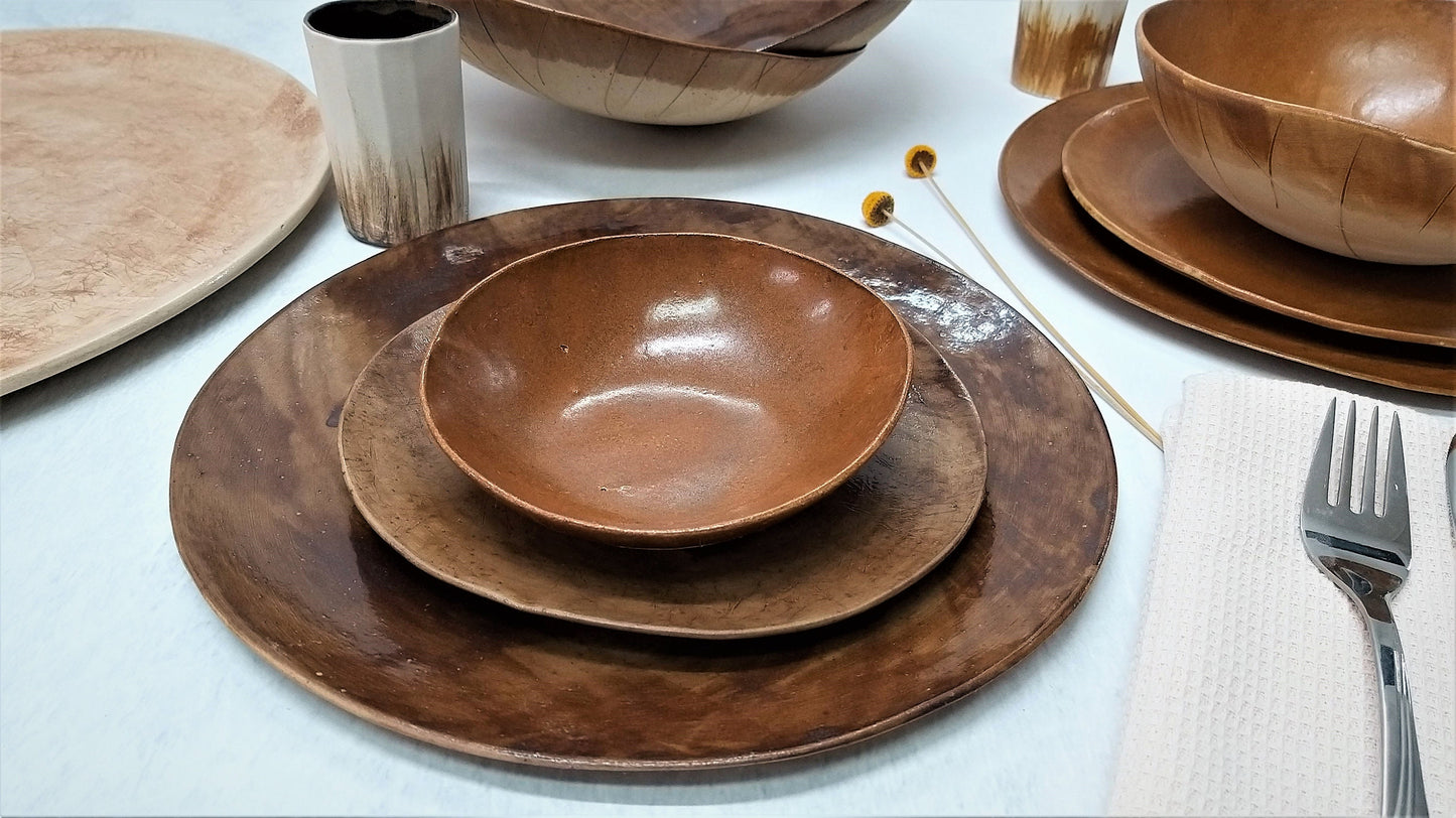 Handmade country dinner set for two