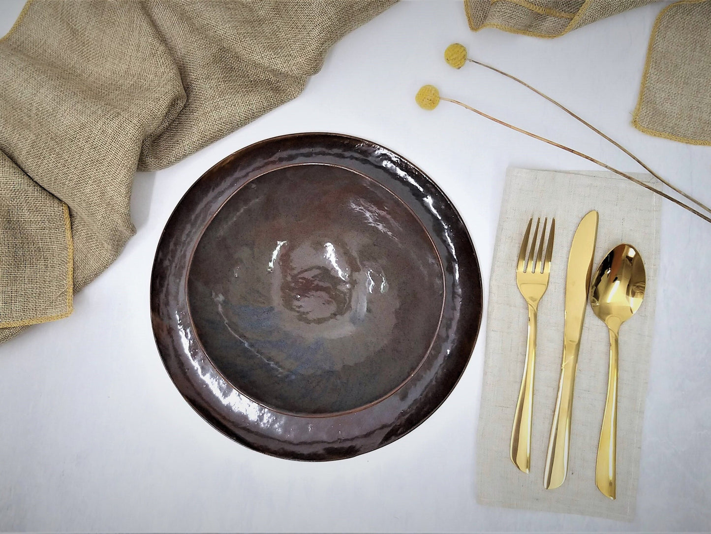Brown Dinnerware Set