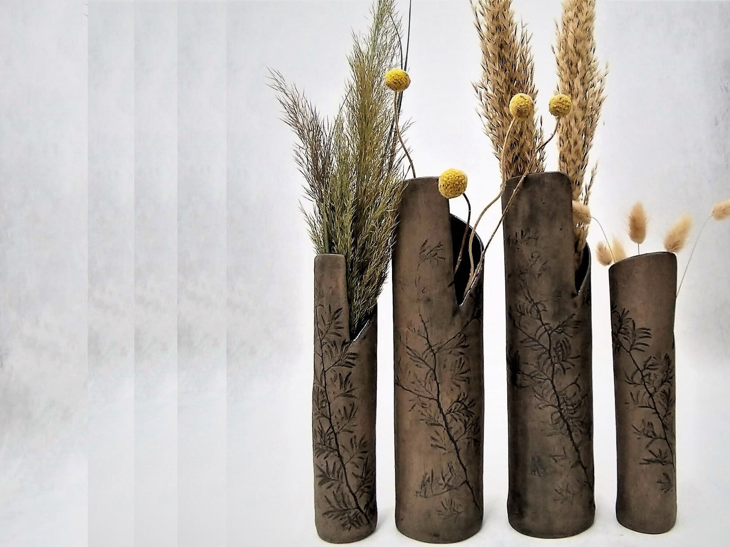 Rustic Stoneware Vase For Flowers