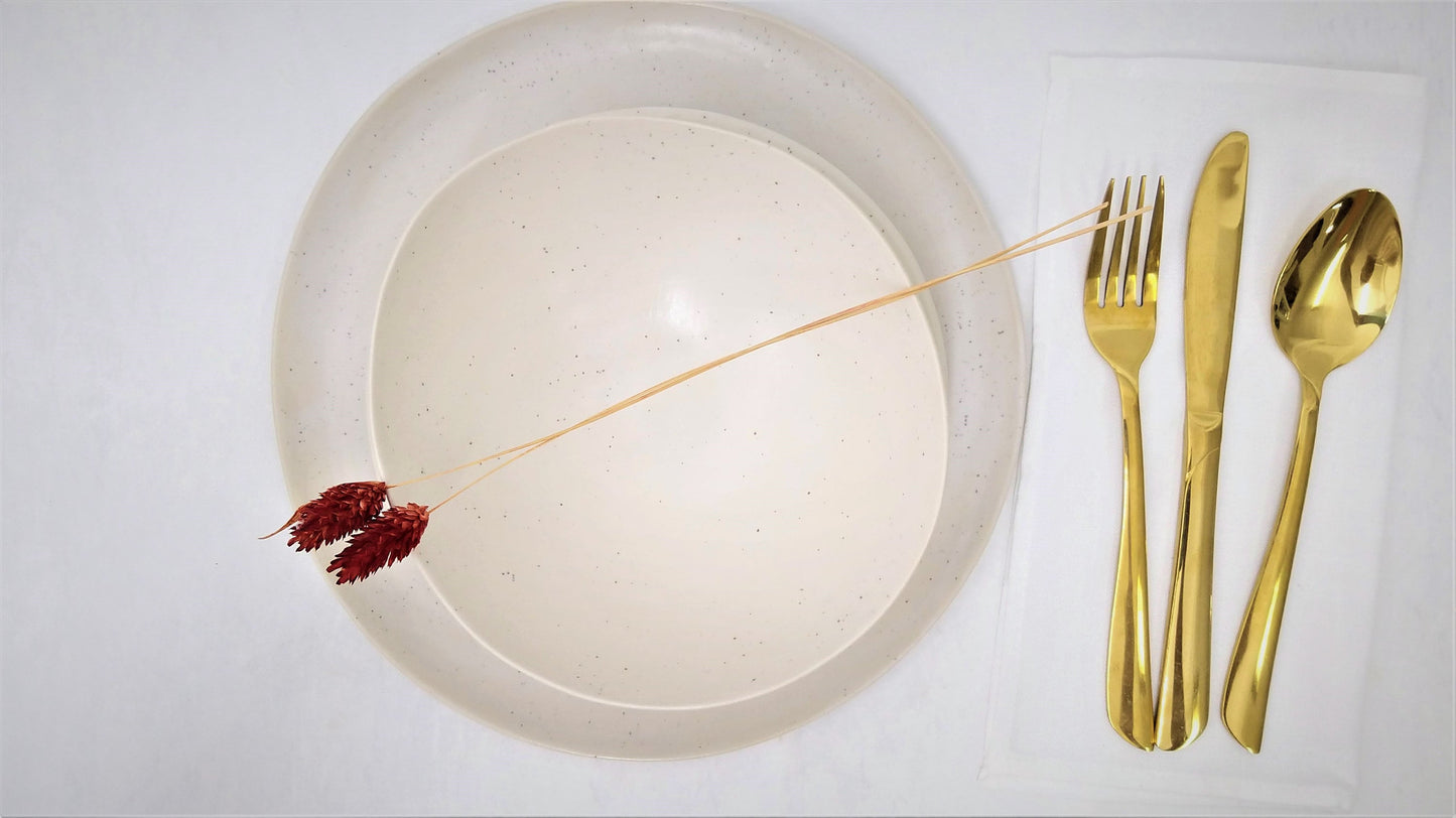White Stoneware Dishes