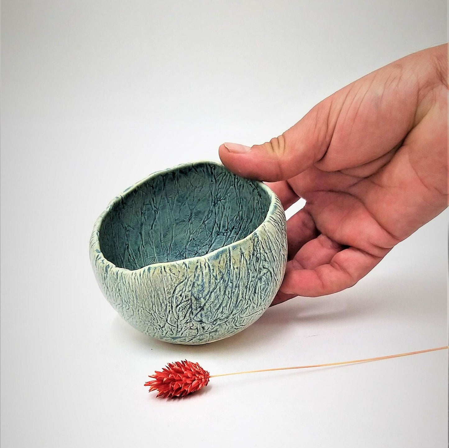 Small Ceramic Handmade blue Bowl