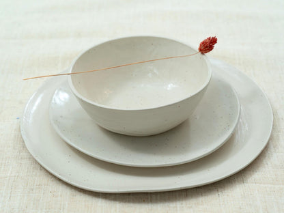 Handmade white ceramic set – 3 pieces