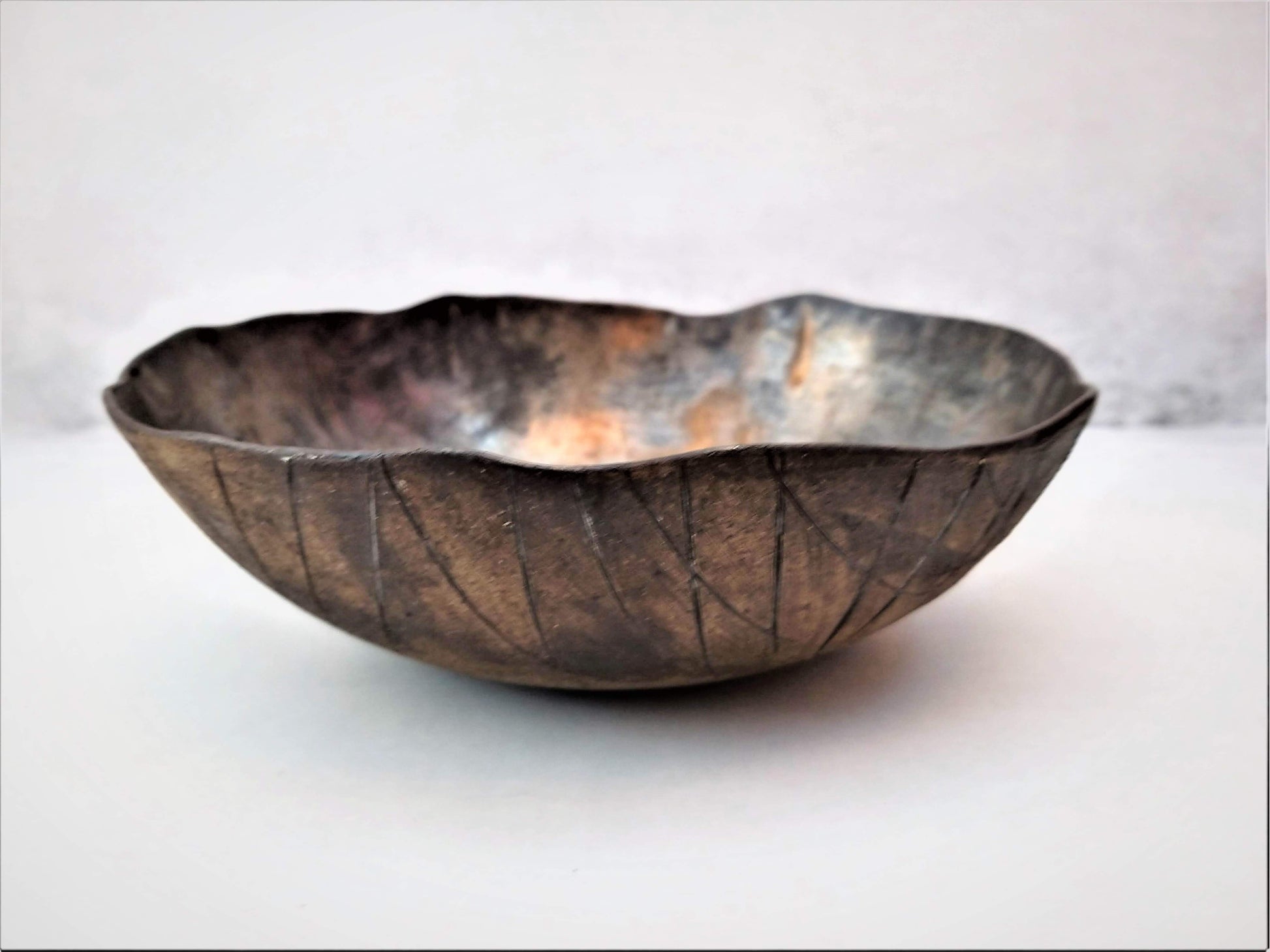 Dark metalic bowl