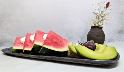 Ceramic tray with watermelon