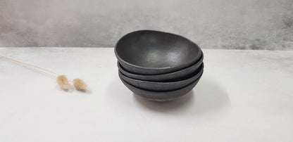 Small black ceramic dipping Bowl Set