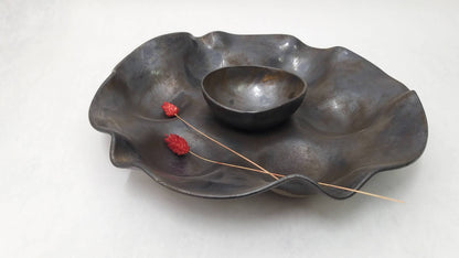 Unique artisan tray for nuts and dried fruits