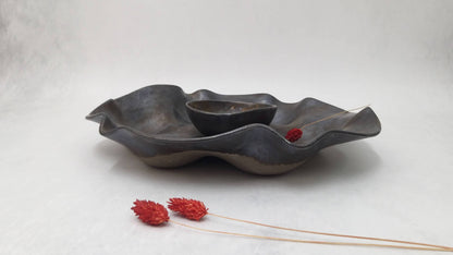 Modern ceramic platter for entertaining guests