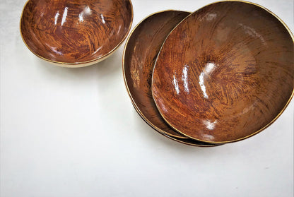 Brown toned ceramic bowl
