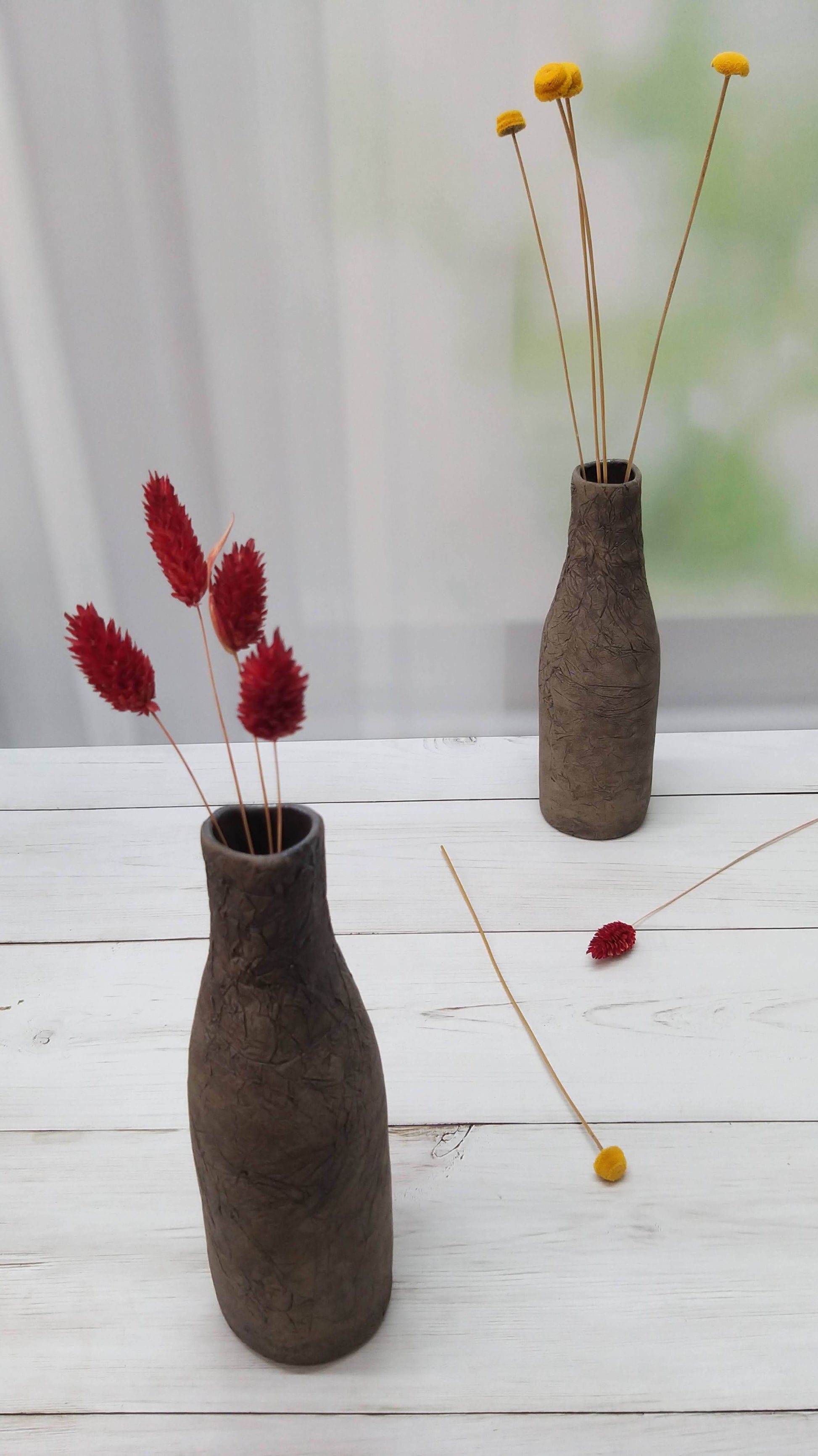 Contemporary Ceramic Bud Vases: Handmade, Modern, and Rustic Pottery for  Father's Day Gifts and Artistic Displays
