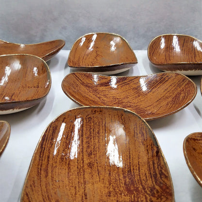 Brown Small Ceramic Plates