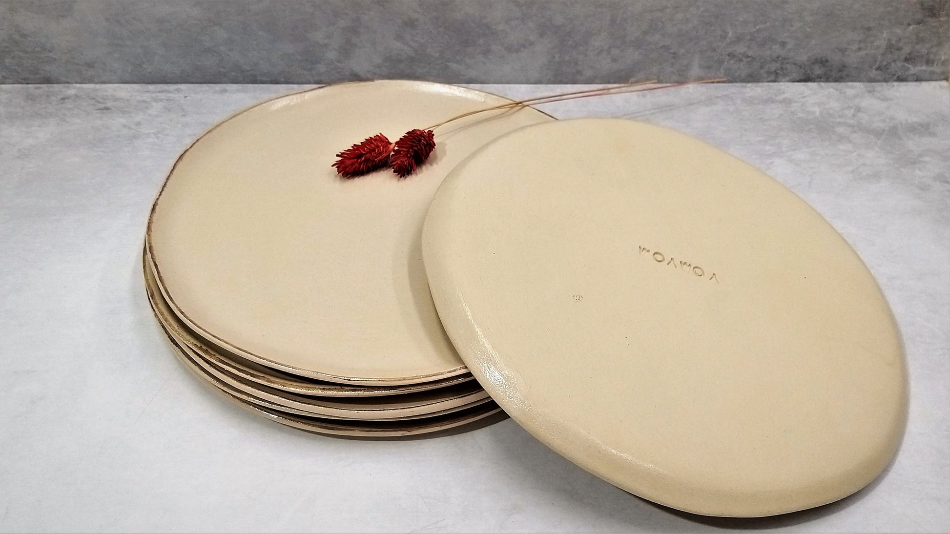 Pottery Plates With Gold Rims