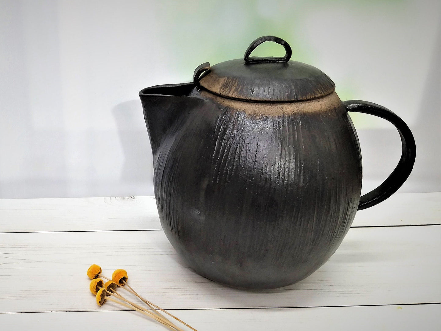 Black Ceramic Tea Kettle