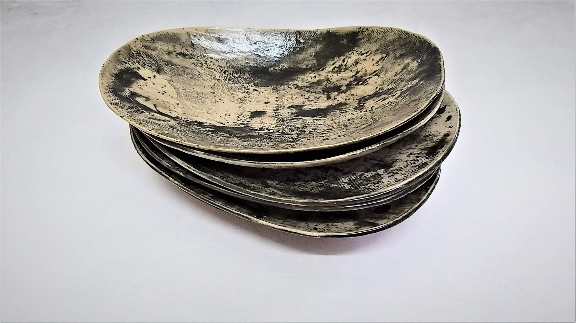 Small Gray Ceramic Oval Dish