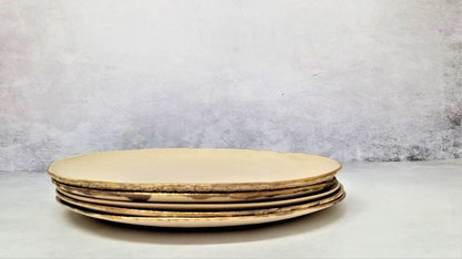 Gilded ceramic plate