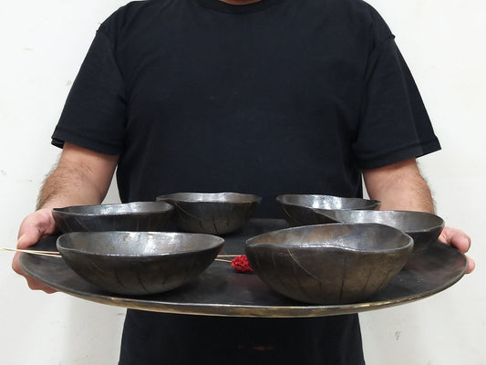 Handmade Ceramic Platter And Bowls Set