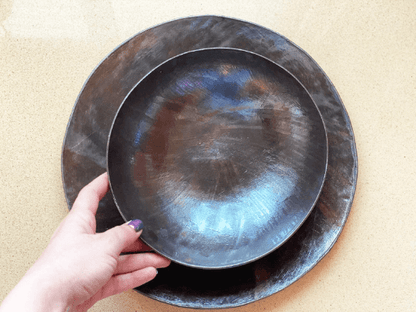 Ceramic Dinnerware Sets with Bronze Accents